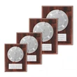 Etch/Frosted Plaq - Walnut Finish/Silver