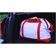 Red & White Canvas Weekender