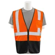 Class 2 Black Bottom Mesh Economy Vest with Pockets - HVO