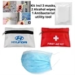 PPE Kit 3 Surgical Masks, 2 Alcohol Wipes, 1 No-Touch Opener