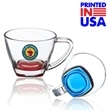 6 oz. Classis Glass Coffee Mugs w/ Custom Logo & Handle