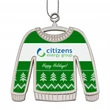 Die Cast Holiday Ornament - Ugly Sweater w/ Dome Effect