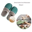 Unisex Detachable Washable Winter Scuff House Slippers