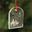 Personalized Holiday Jade Ornament - Domed Tablet