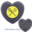 Heart Shaped Slate Coaster w/ Custom Logo & EVA Bottom Pad