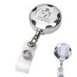 TIFFIN LZ 32" Cord Round Chrome Metal Retractable Badge Reel