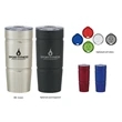 24 Oz. Red Stainless Steel Tumbler with a Transparent Lid