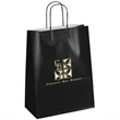 Amber™- Gloss Shopper - Black - Foil Print