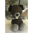 Crochet Heathered Teddy Bear (Small)