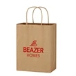 Kraft Paper Brown Shopping Bag - 8" x 10-1/4"