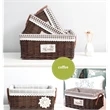 Wicker Storage Basket With Handle