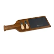 Flair Acacia Wood/Slate Serving Bottle Board with Two Tools