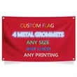 Custom 6'x 3' Single-Sided Full Color Digital Printing Flag