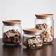 Finch Jar with Wooden Lid - Deep Etch