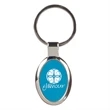 1.1" x 1.6" Blue Oval Keychain