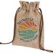 6.25" x 9" Burlap Drawstring Bag