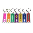 Slim rectangular flash light with swivel key chain
