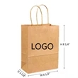 Custom Vertical Brown Kraft Paper Shopping Bag