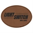 3 1/2" x 2 1/2" Oval Leatherette Patch with Adhesive