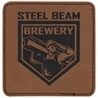 3" x 3" Square Laserable Leatherette Patch with Adhesive