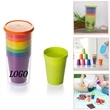 Set of 8 Unbreakable Reusable Plastic Rainbow Cup