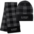 Buffalo Plaid Knit Cap & Scarf Combo