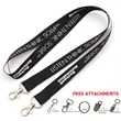 Open Ended Polyester Lanyard w/ Custom Imprint Badge Holder
