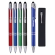Blue Ink Metal Pen with Stylus & PE-POUCH