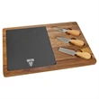 Flair Rectangle Acacia Wood & Slate Cheese Tool Set