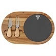 Flair Rounded Acacia Wood& Slate Cheese Tool Set