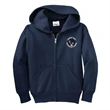 Gildan - YOUTH Full-Zip Hooded Sweatshirt -EMBROIDERED