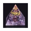 Orgonite Pyramid Natural Amethyst Yoga Energy Decoration