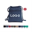 Cotton Canvas Drawstring Backpack With Zipper