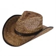 Straw Cowboy Hat - Dark Brown