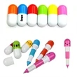 Telescopic ballpoint pill pen