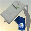 450G 100% Cotton Embroidered Golf Towel w/ Carabiner 15.5 "