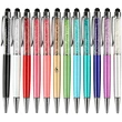 Crystal Ballpoint Pens with Stylus Tip