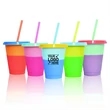 16oz Mood Color Changing Cup with Lid and Straw