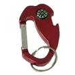 Jumbo size 4 in 1 carabineer with compass and bottle opener