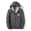 Winter Fleece Jacket Coat Sherpa Lined Full Zip Up Hoodie