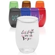 16 oz. Plastic Stemless Wine Glasses