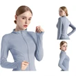 Women's Long Sleeve Yoga Track Jacket with Thumb Holes