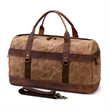 Duffel Bag Waterproof Canvas  Leather Travel bag