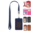 PU Leather ID Badge with lanyard