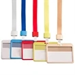 Horizontal Business Lanyard Credit Card Badge Holder
