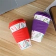 Bamboo Fiber Travel Coffee Cup with Silicone Lid and Sleeve