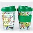 Biodegradable Bamboo Fiber Coffee Cup with Lid
