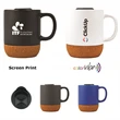 12 oz. Cork-Ceramic Mug w/ Lid