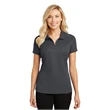 Ladies Pinpoint Mesh Zip Polo