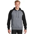 Sport-Tek Raglan Colorblock Pullover Hooded Sweatshirt.